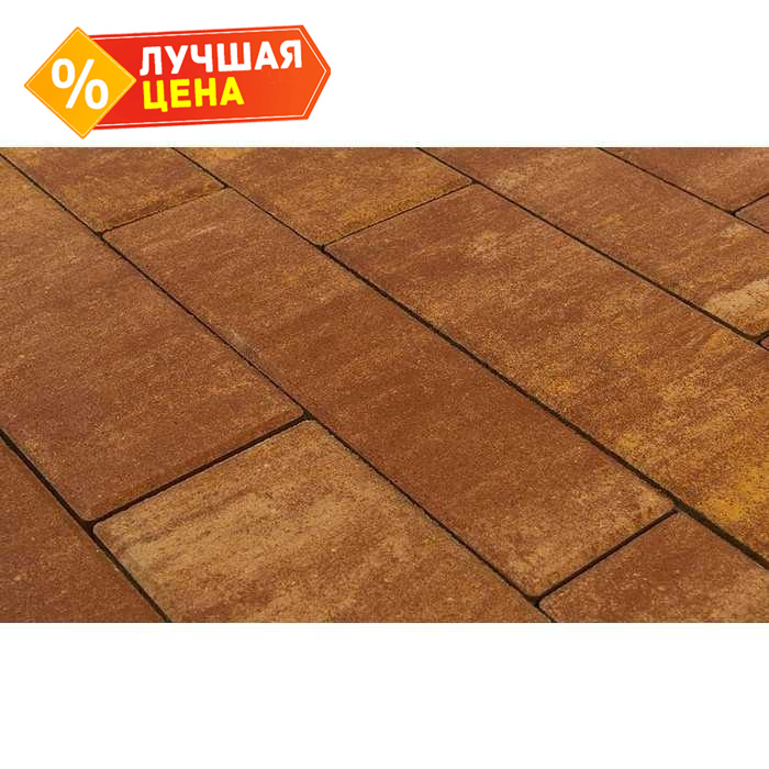 Плитка тротуарная BRAER Домино Color Mix Каньон, 120/160x60 мм