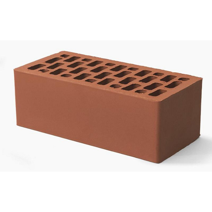Кирпич облицовочный BRAER красный гладкий, 250х120х88 мм